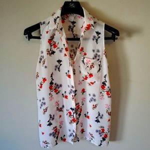 Club Monaco 100% Silk Sleeveless Blouse